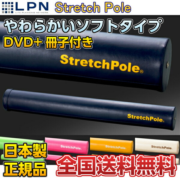 LPN正規品 ストレッチポールMX ネイビーブルー/ライトグリーン/ピンク