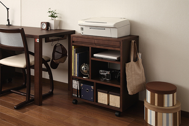 カリモク karimoku】デスクワゴン 鍵付き 学習机 サイドチェスト 学習