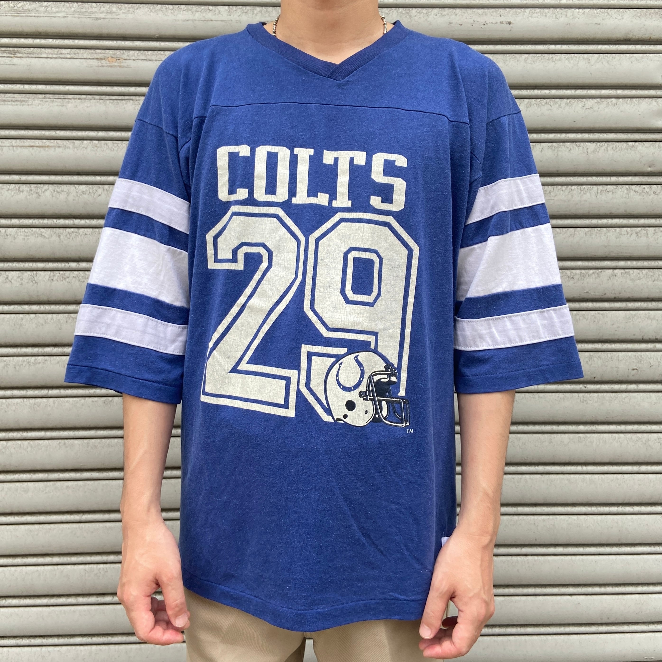 80s チャンピオン フットボールTシャツ NFL コルツ ブルー L | 古着屋 Uan