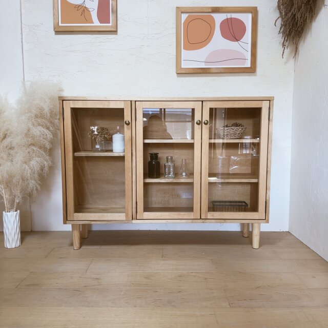 na 291.ガラスキャビネット 収納 食器棚 コレクション棚 リビング