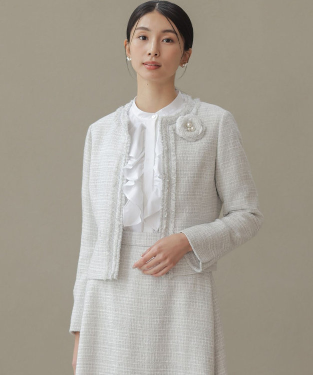 KUMIKYOKU NAVY】ラメループモールツイード ジャケット / 組曲