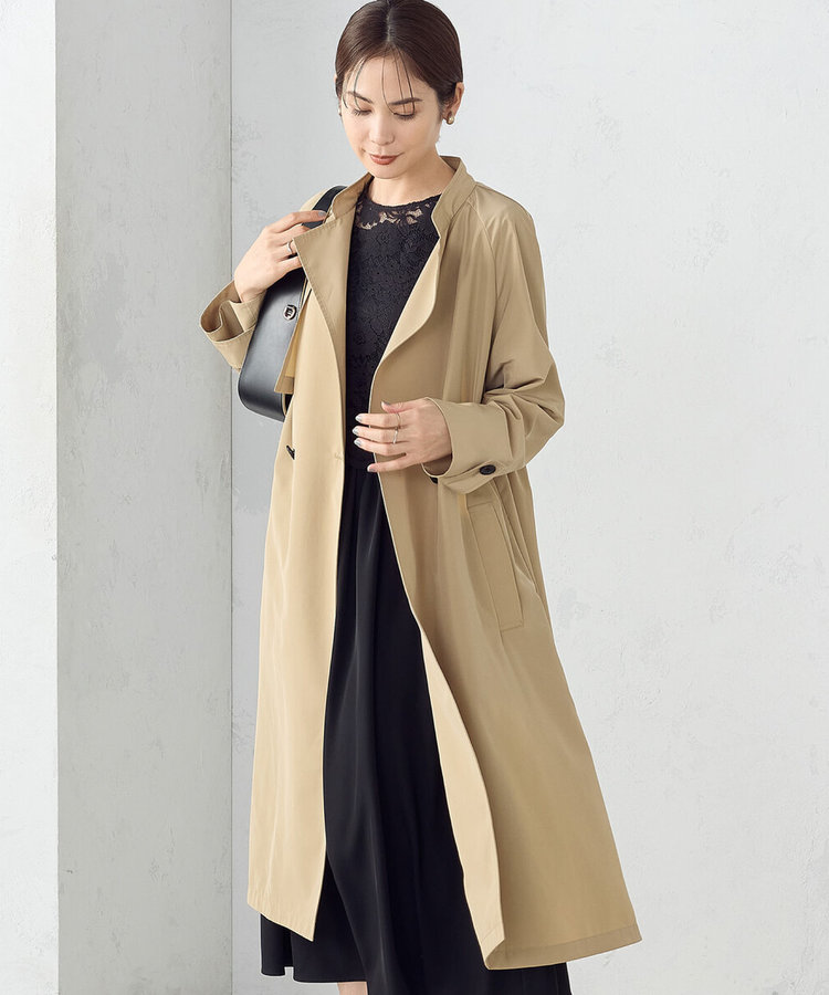 ポリエステルグログラン ロングコート（12-25MG04-204）｜コムサイズム