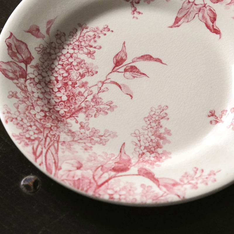 Gien Lilas ジアン リラ 平皿 デザート皿 φ21.5cm フランス