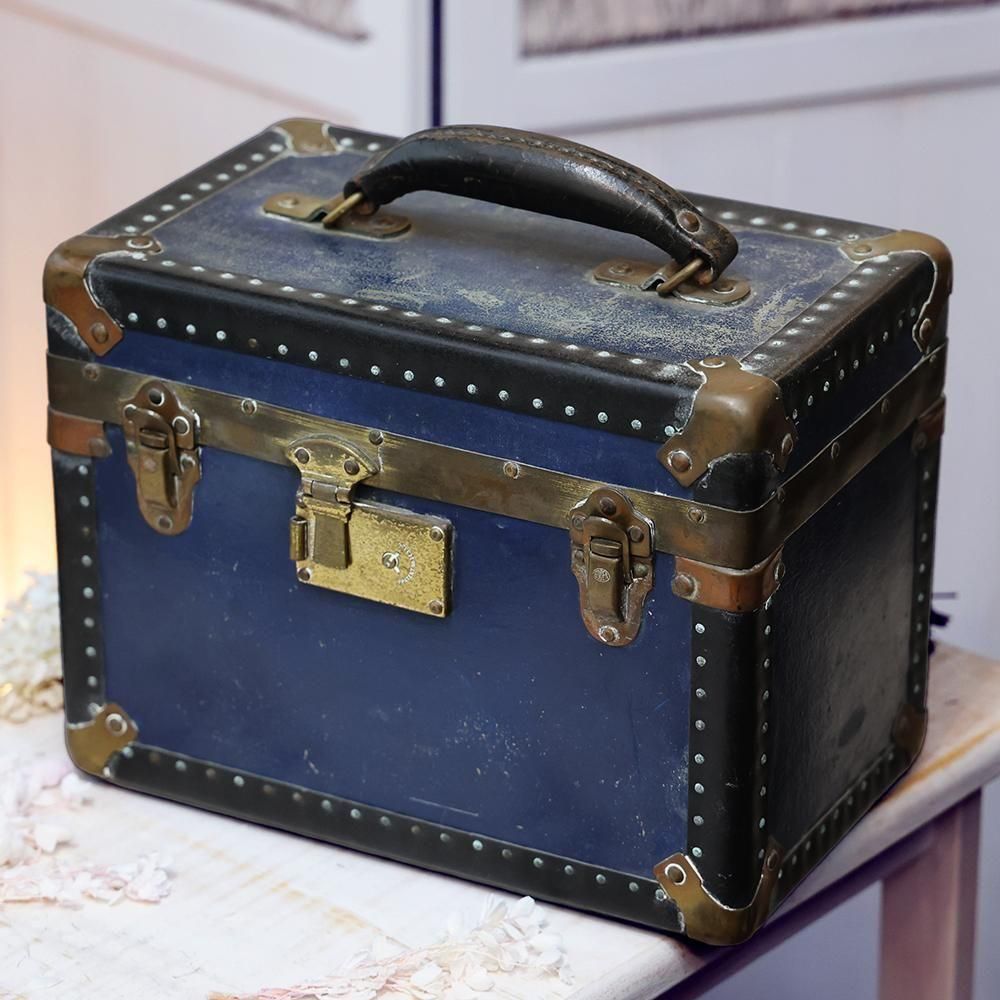 古びた紺色のトランク（備考有）- 海福雑貨通販部