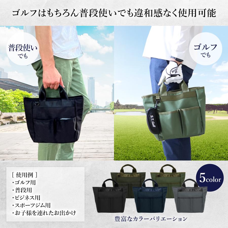 S.T.Golf ラウンドバッグ ゴルフバッグ 大容量 超軽量 300g ラウンド
