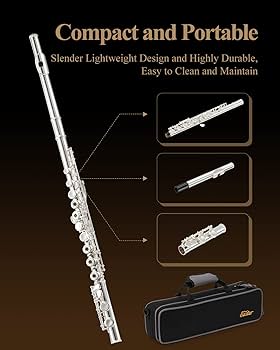 Amazon | Eastar フルート 銀メッキ 16穴 リングキー Eメカ付き