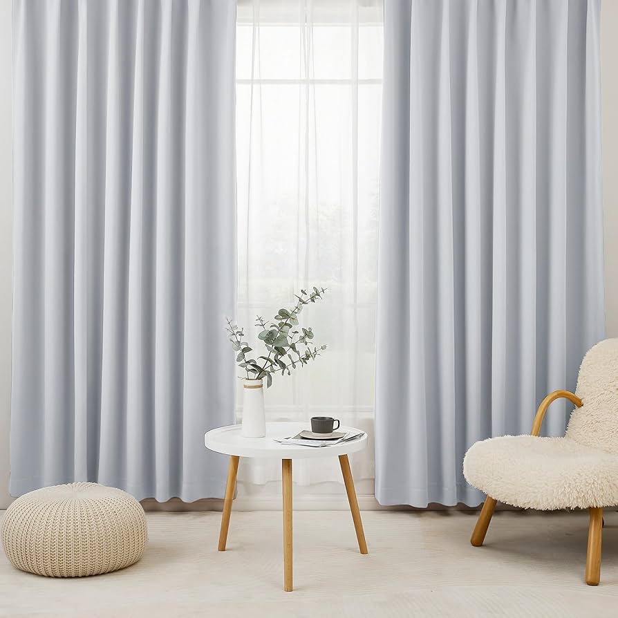 Amazon｜Hansleep カーテン 1級遮光 4枚セット 幅100cm丈200cm アイス