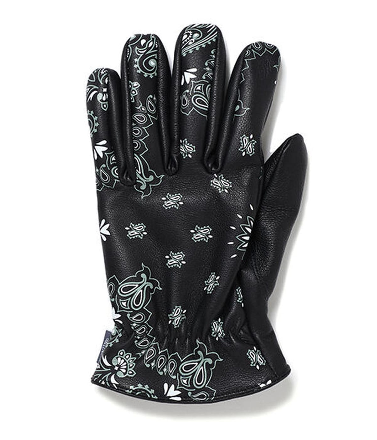 BANDANA LEATHER GLOVE【BLACK】｜CHALLENGER｜MELTING POT（正規取扱