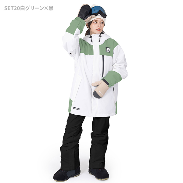 BOARDEE スノボウェア レディース 上下セット スノーボードウェア