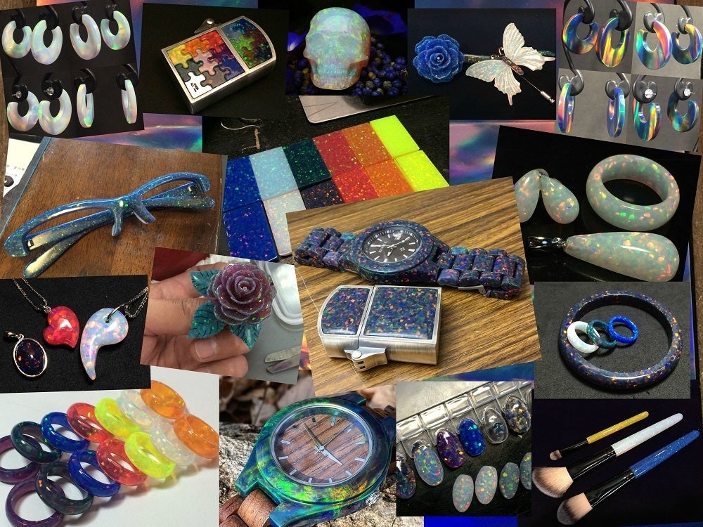 人工オパールの新しい形！美しい景色を切り取ったような人工オパールを