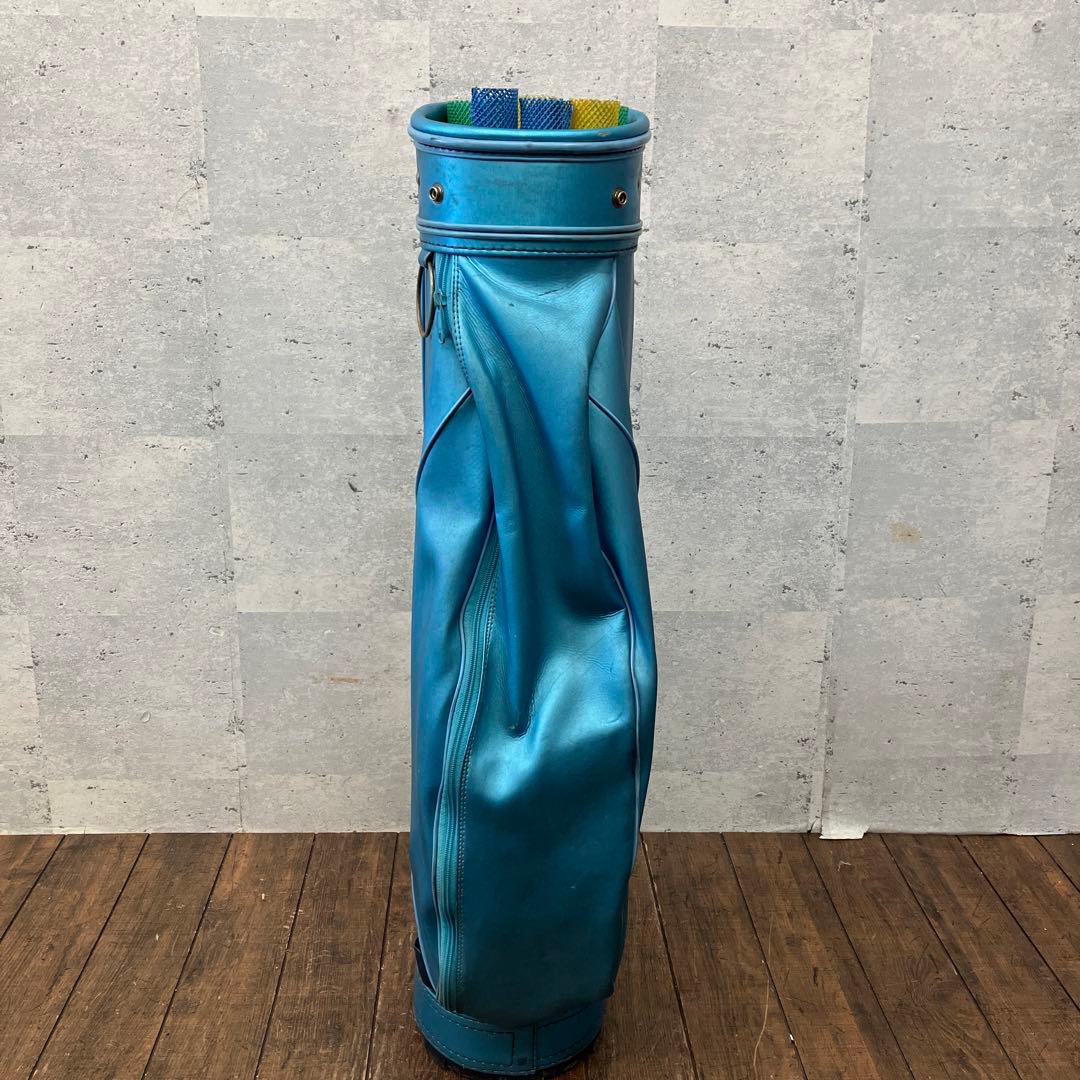 昭和レトロ ミズノ キャディバッグ ゴルフバッグ 水色 ブルー ゴルフ