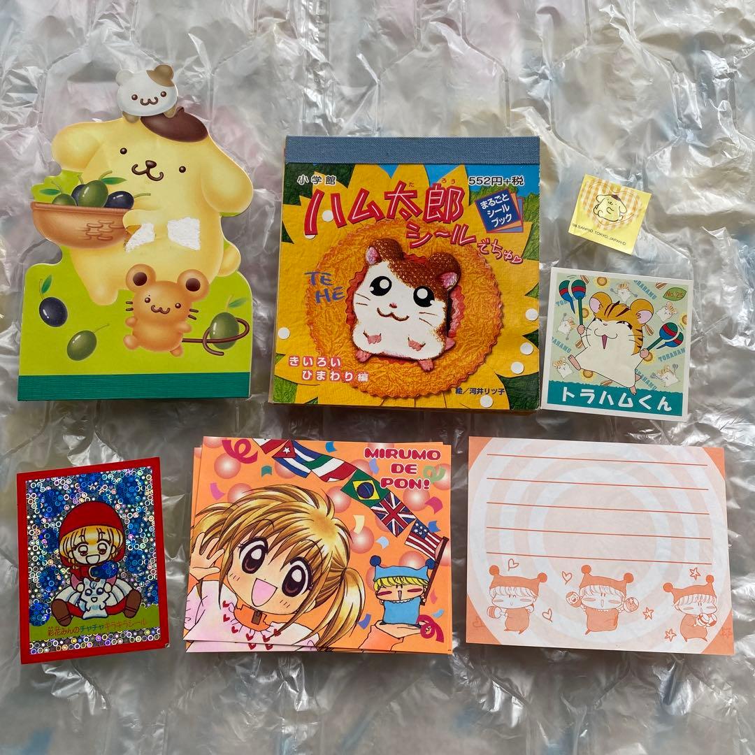 平成レトロシールメモ帳 赤ずきんちゃちゃ・ミルモ・ハム太郎