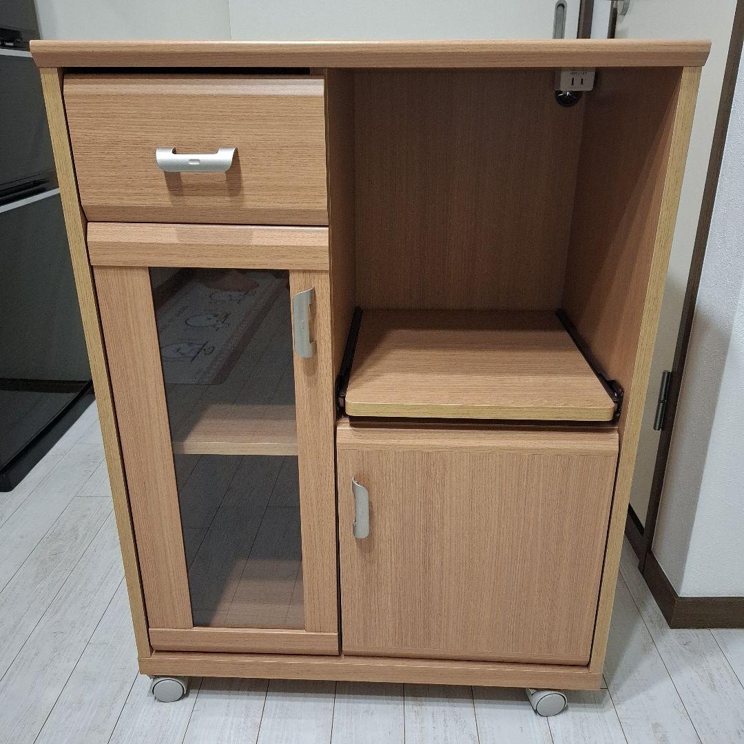 ナチュラルウッド 食器棚 キャスター付き 食器棚 ナチュラルウッド(キャスター付き) ナチュラルウッド 食器棚