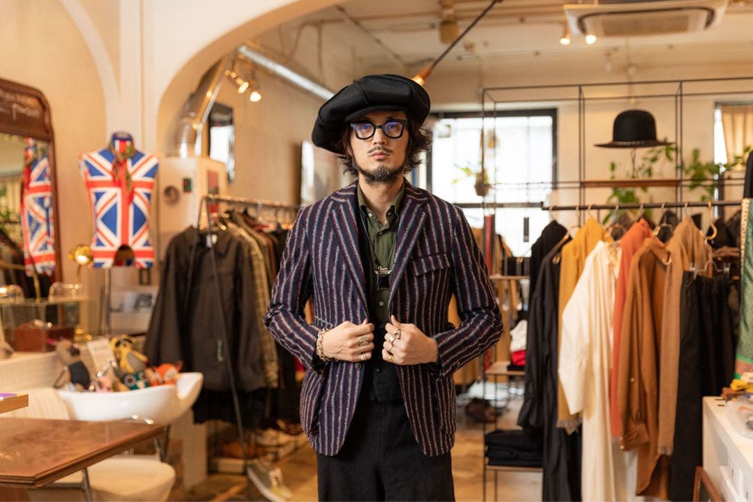 美品 オッドナンバー old number グレー デニムキャスケット