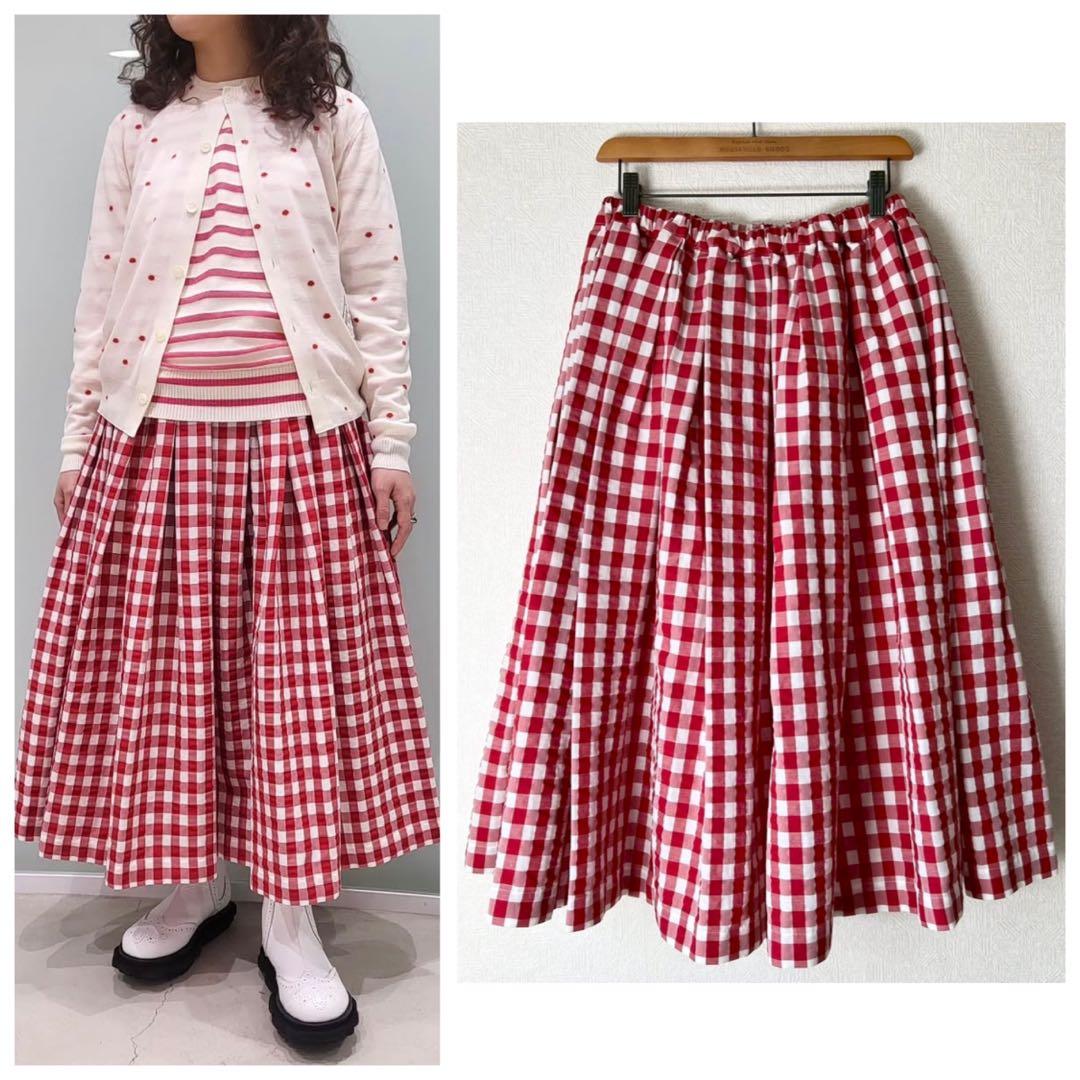 TAO COMME des GARCONS 2025 ギンガムチェックスカート BLACK COMME des GARCONS 2024ss ギンガムチェックのボリューム