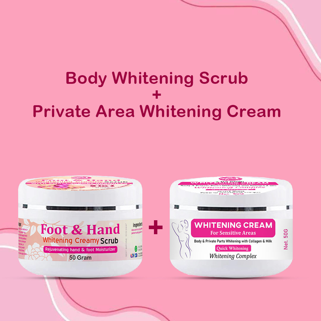 Private Area Whitening Cream + Body Scrub